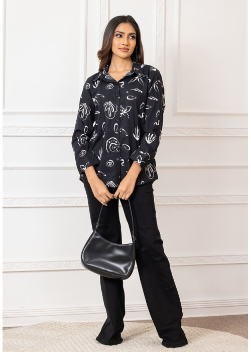 BLACK LISA LONG SLEEVE BLOUSE